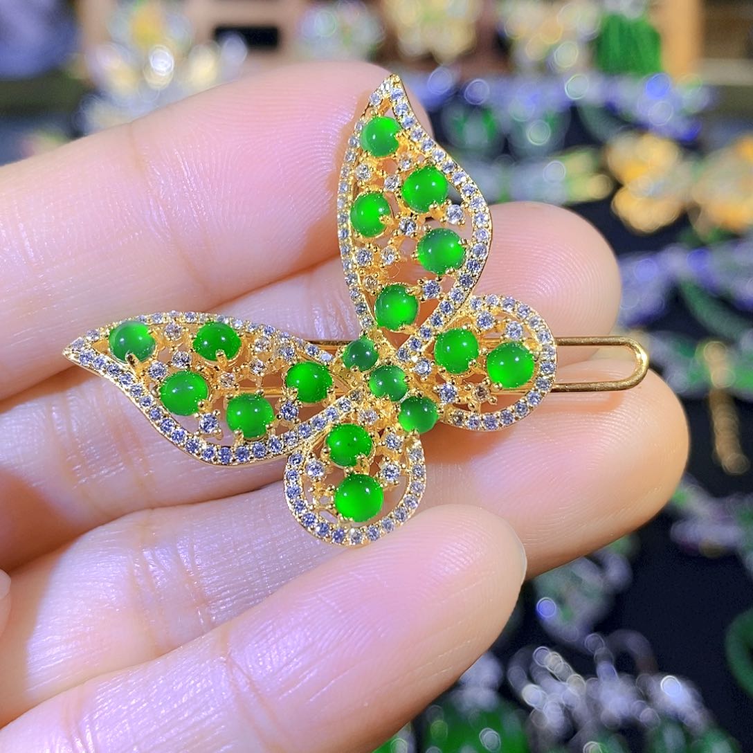 吊坠(不含链)银S925镶嵌翡翠