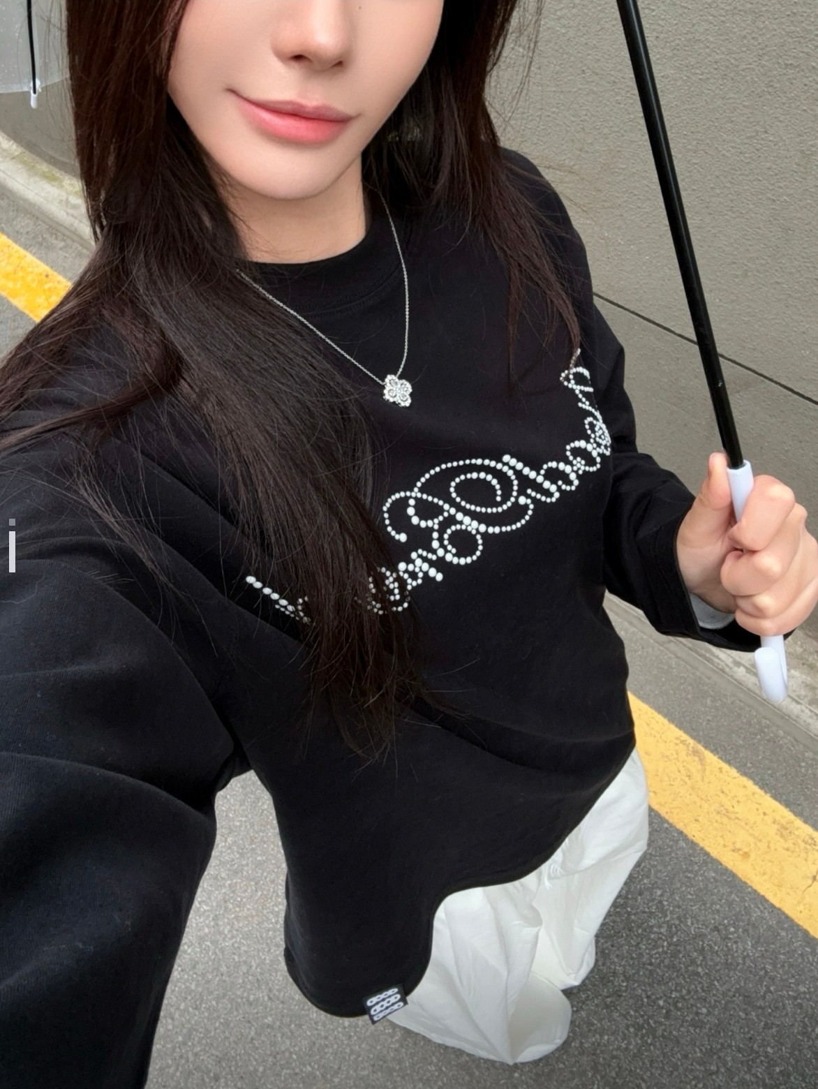 GOODBRAND2025FW绽放之花珍珠贴片轻奢时尚高级感长袖T恤男女同款