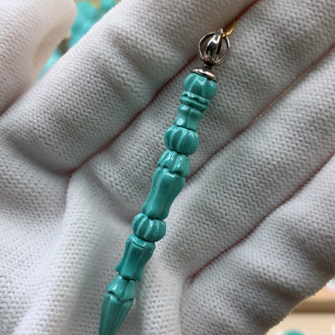 绿松石珠宝玉石银S925镶嵌