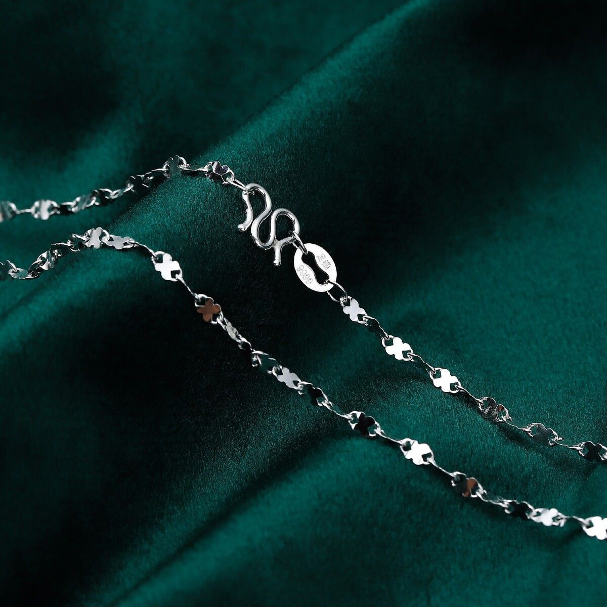 链子足银 足银百搭蝴蝶链单链A168