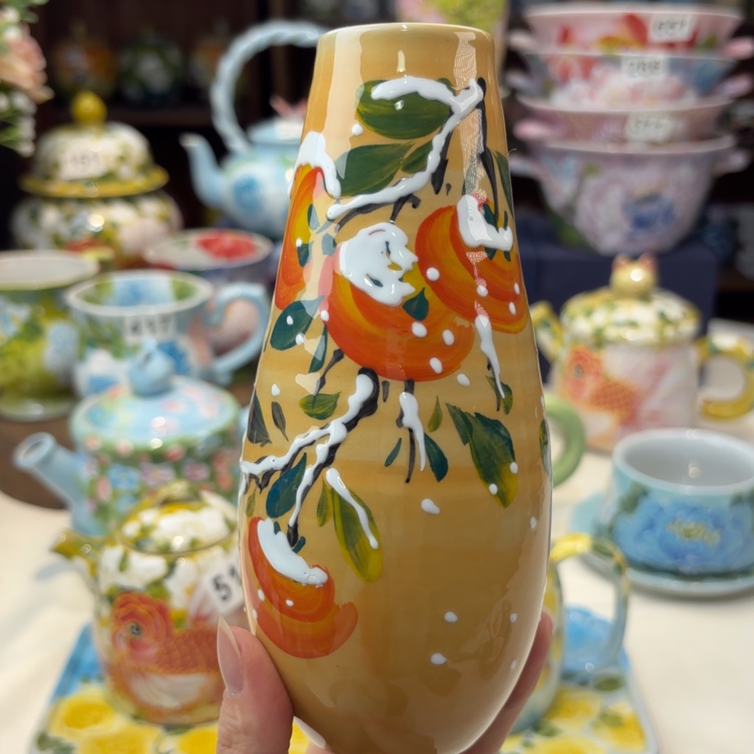 瓷片景德镇手绘高温釉下彩陶瓷茶具