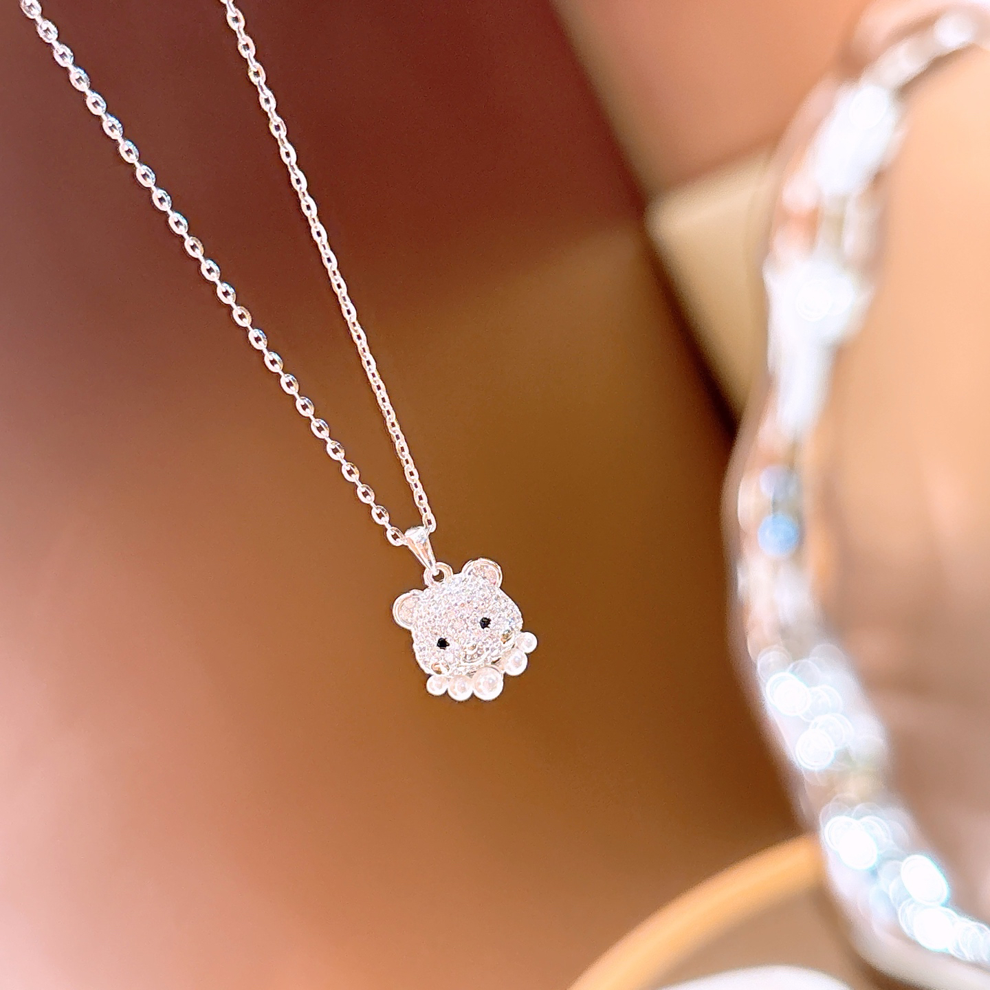 坠链均925银仿珍珠 925轻奢气质锁骨链女精致小众设计送元旦礼物