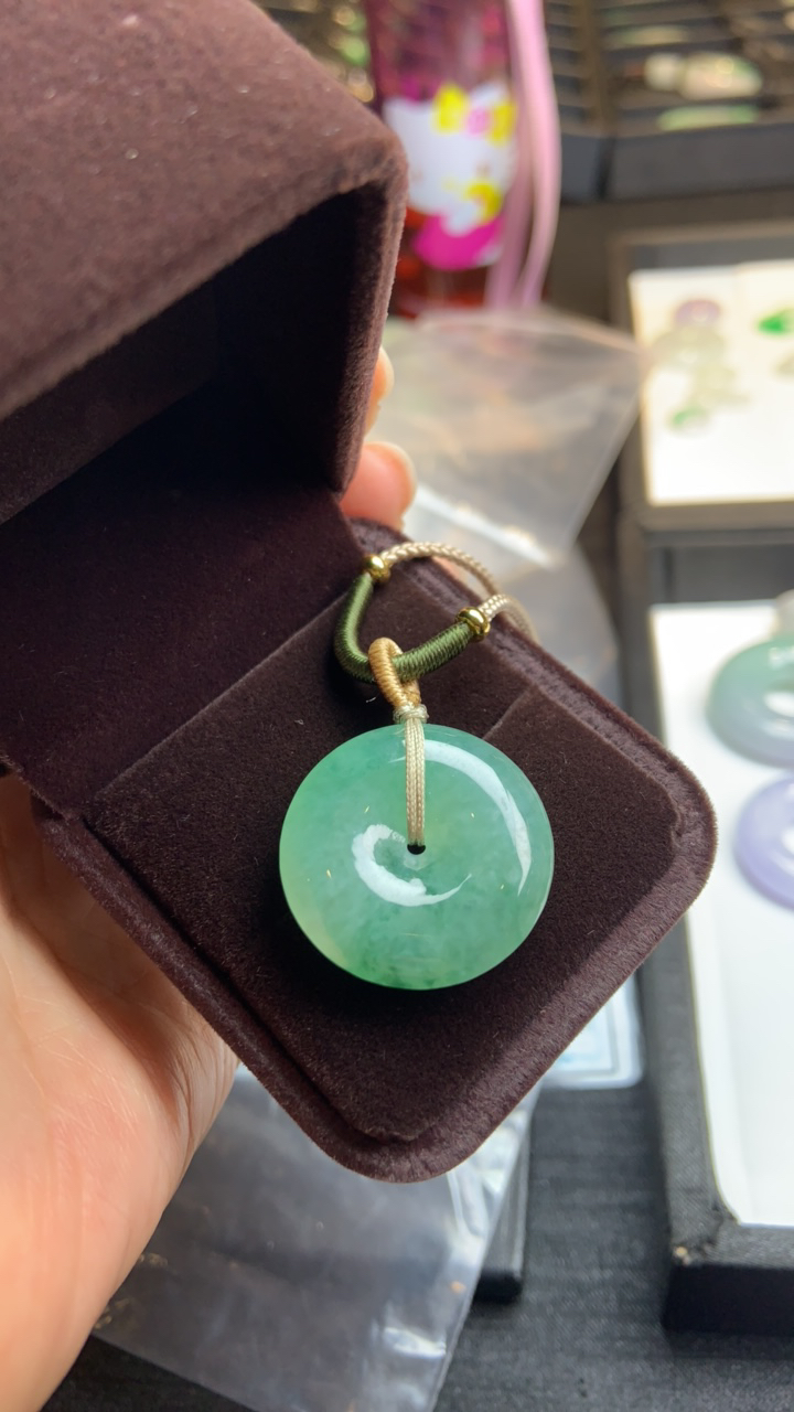 天然翡翠平安扣吊坠