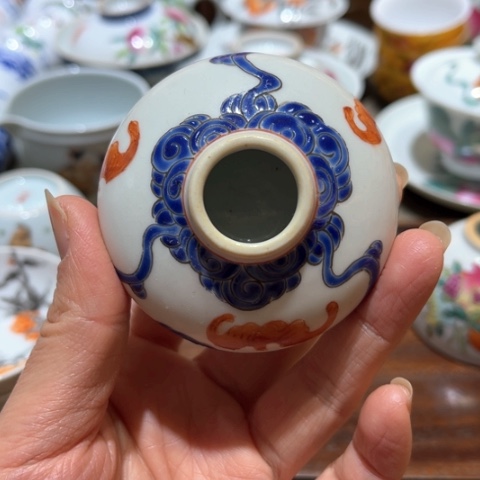 手绘茶杯盖碗壶承陶瓷