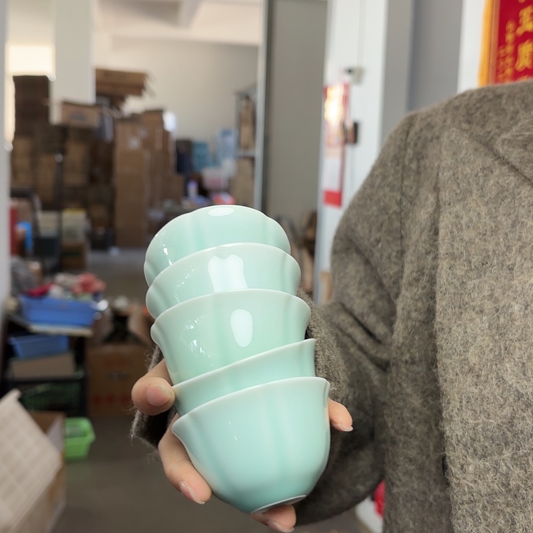 龙泉云间青瓷小米茶器
