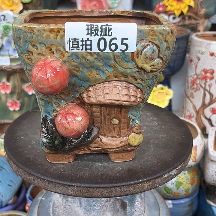 紫砂花盆粗陶材质多肉花盆065