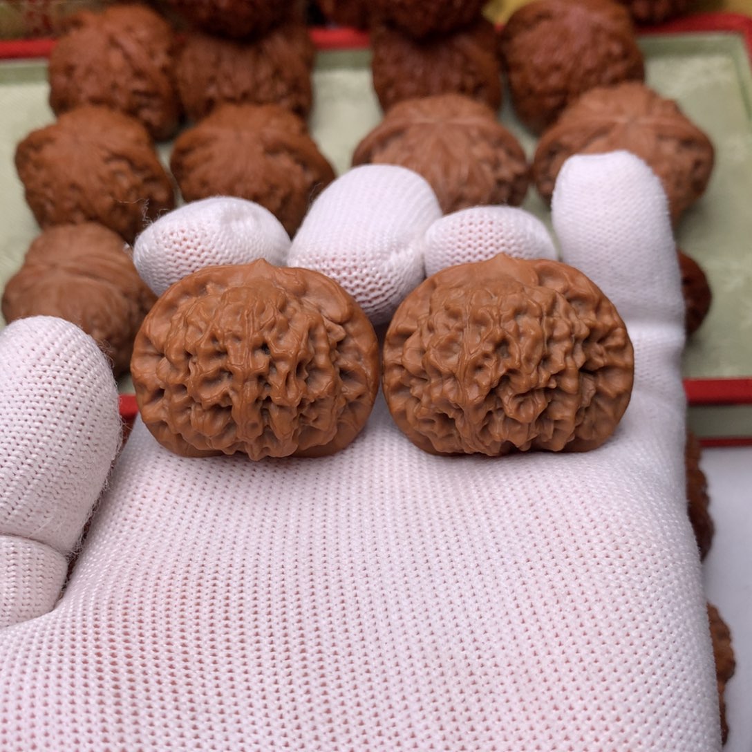 文玩核桃把件37尺秦闷狮子头