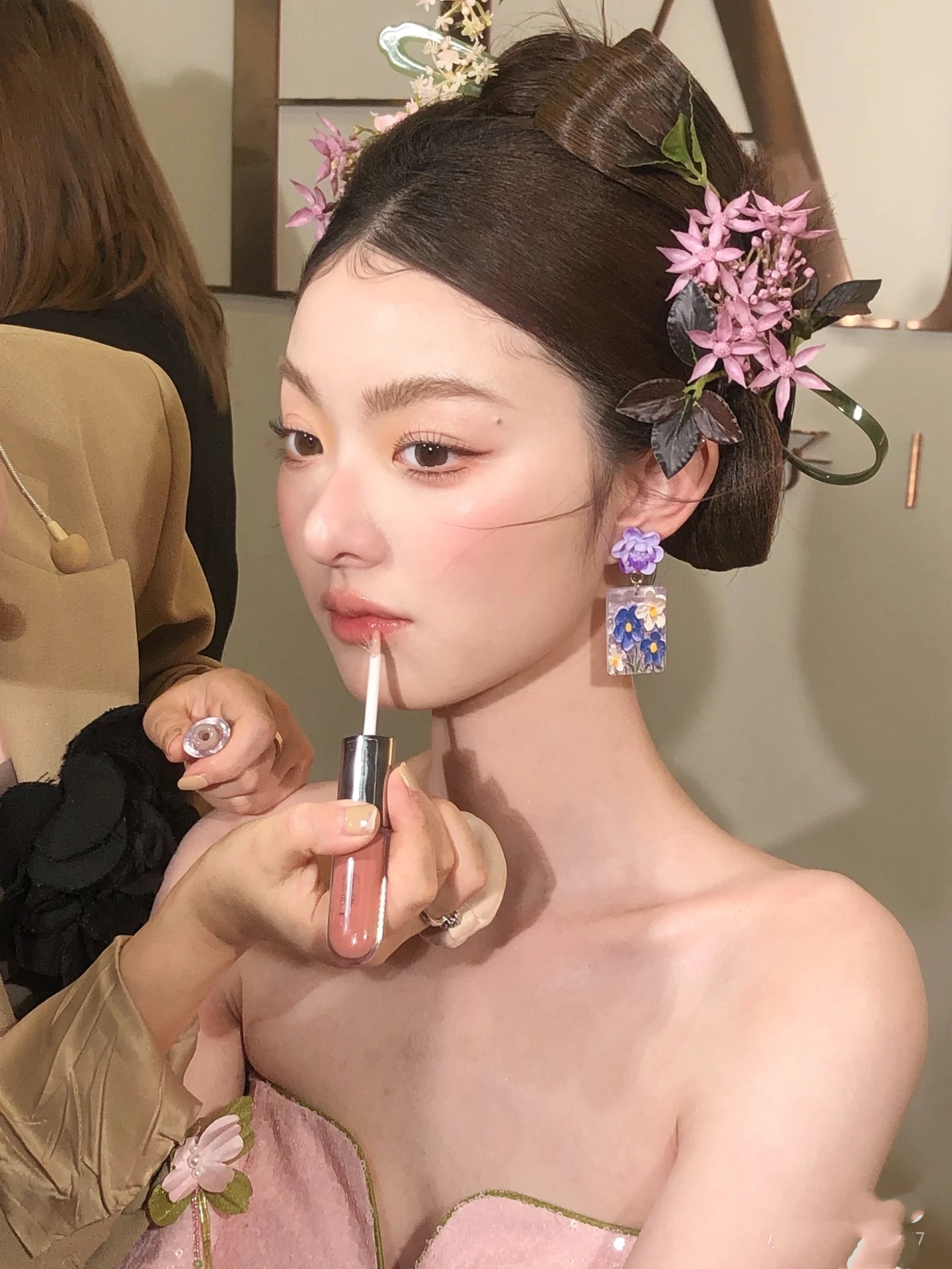 网红大课紫色晨袍03新娘饰品