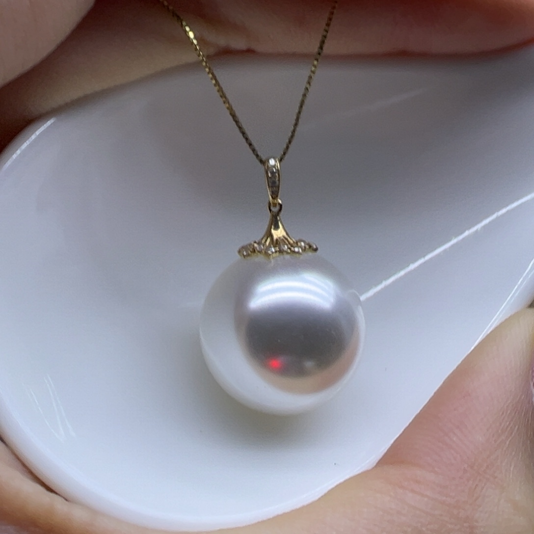 吊坠(赠链)18K金镶嵌淡水珍珠