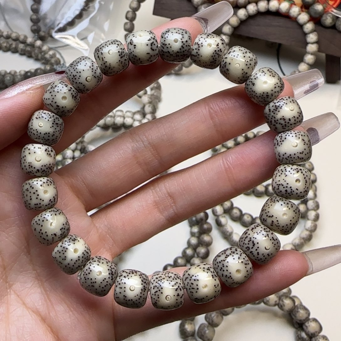 星月菩提手串15石玉糯冰10×9