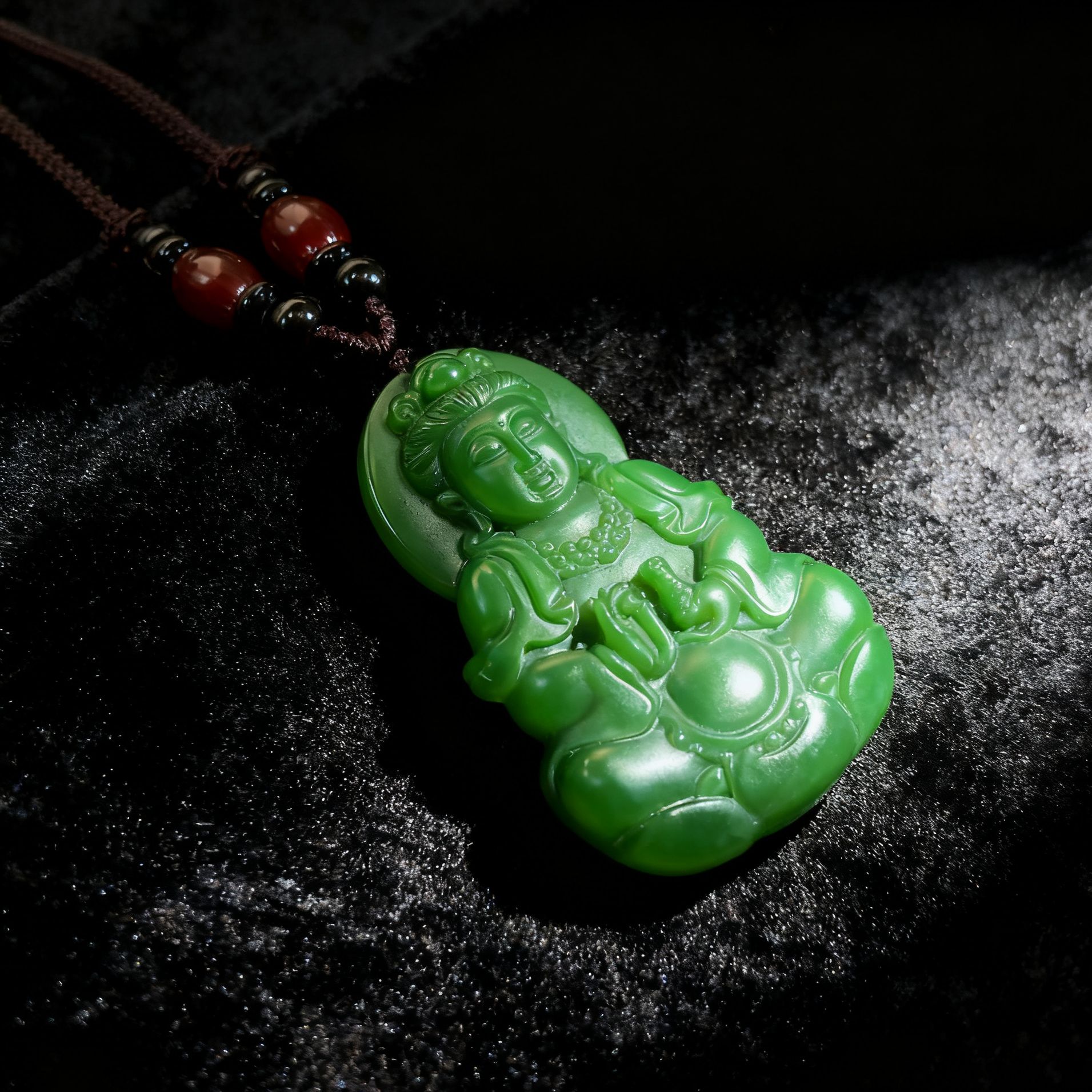 【XB】青韵莲台观音吊坠