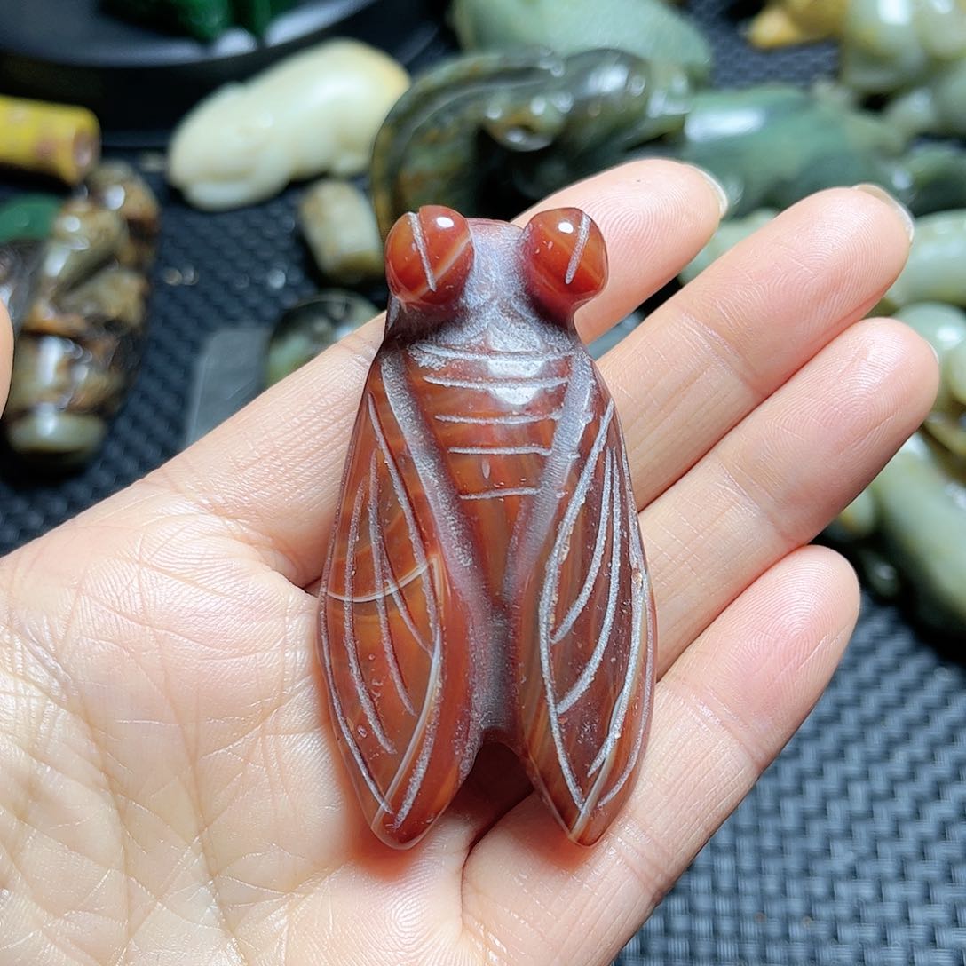 白玉菩提吊坠摆件