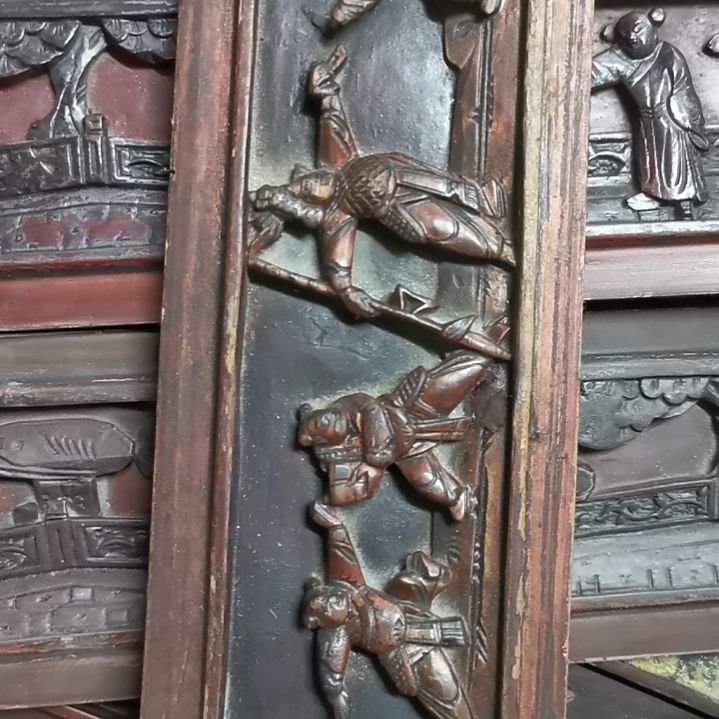 木好**连老木雕花版一片