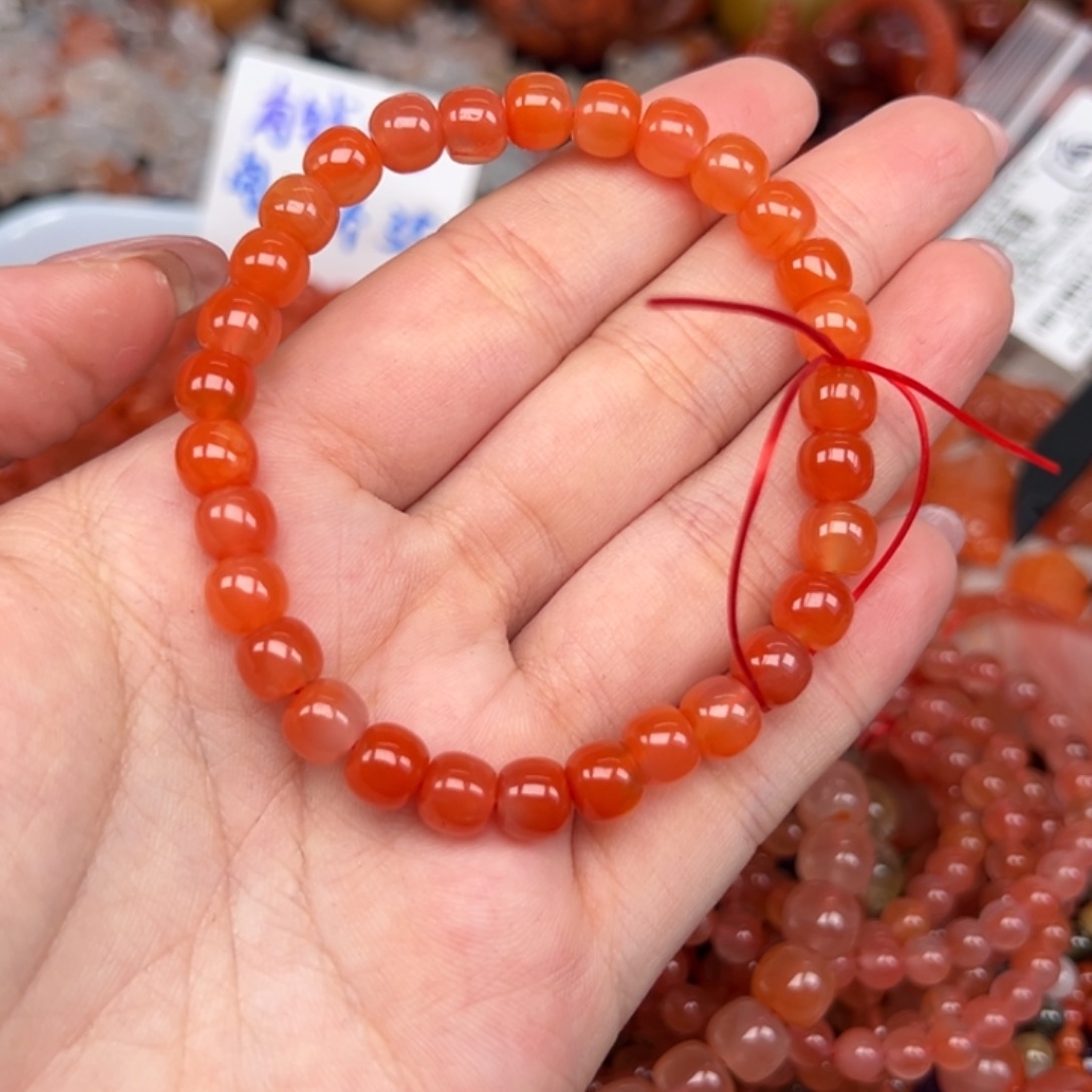 南红玛瑙未镶嵌手链