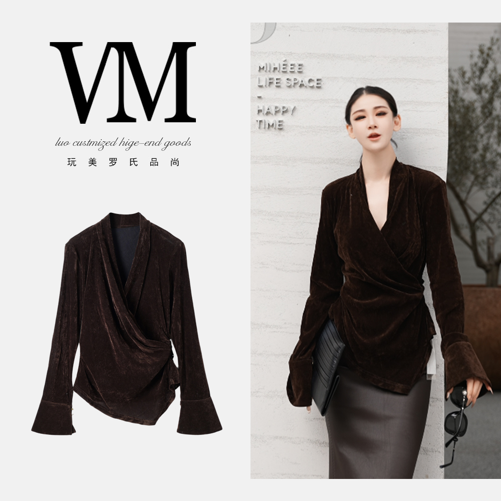 【风靡世界】小衫 优雅格调v领减龄气质SSD2664寻觅款61cm 170g