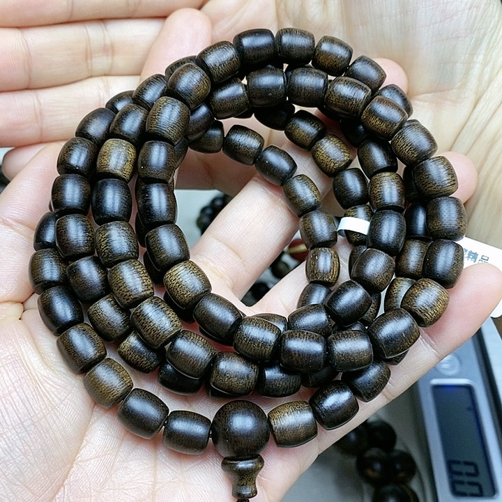 沉香手串王*军越南芽庄白棋楠