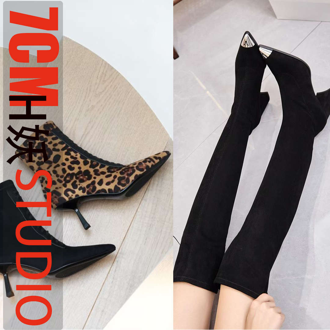 【腿哥】300-399秋冬女士高跟靴子时尚百搭女王鞋靴