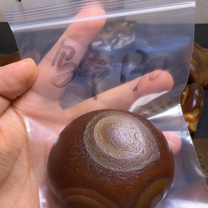 鸟***爷瓷片马达加斯加奇石手把件