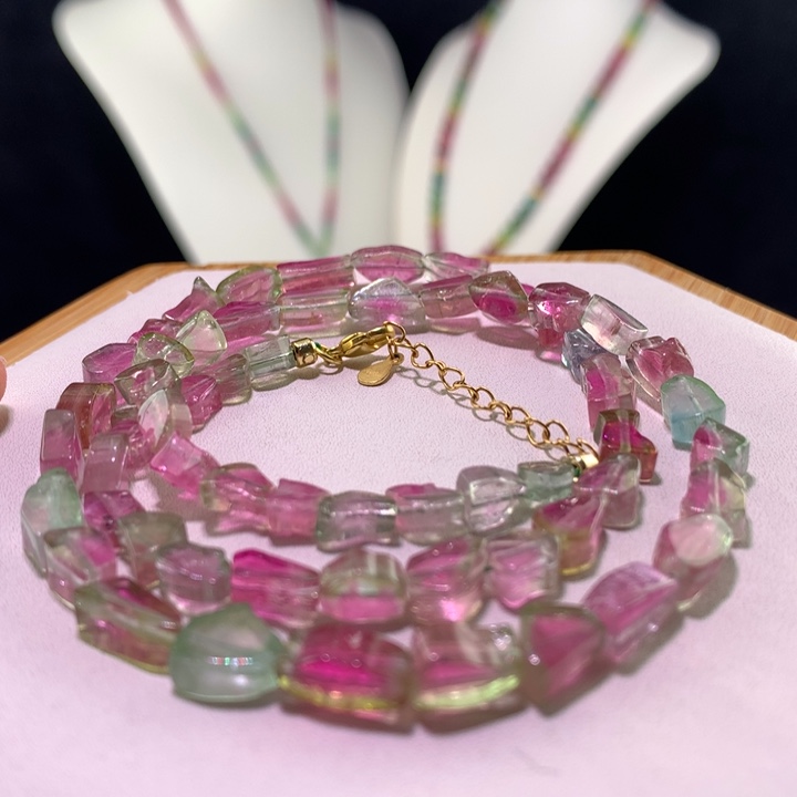 双色碧玺手链未镶嵌