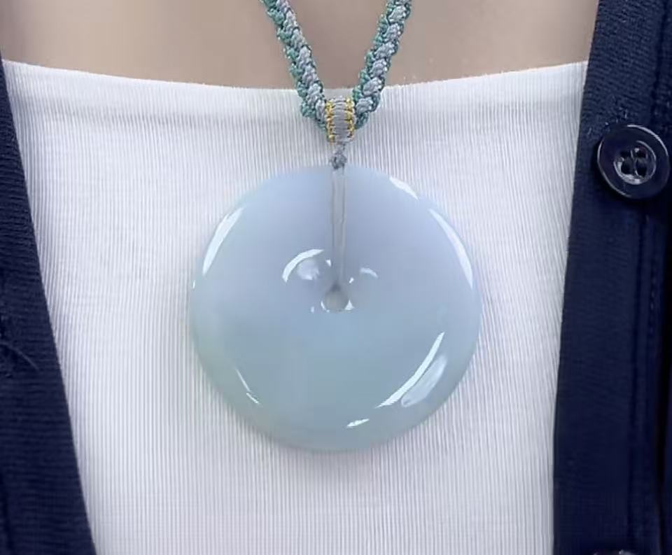 官方正品天然翡翠A货平安扣（多样性发货发一）宽45-50厚5-7送绳