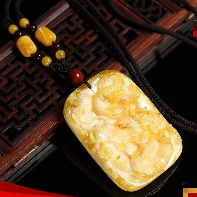 手链 白花龙牌吊坠