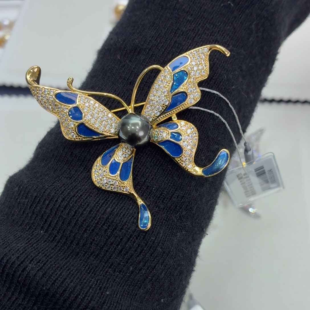 胸饰海水珍珠合金10-11