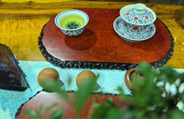 红金樟干泡盘托盘底座