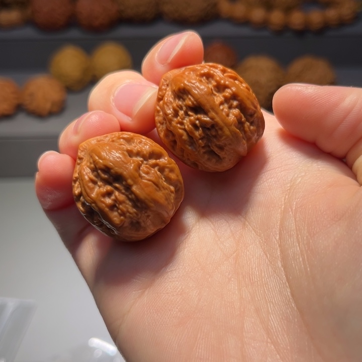 把件文玩核桃方墩277