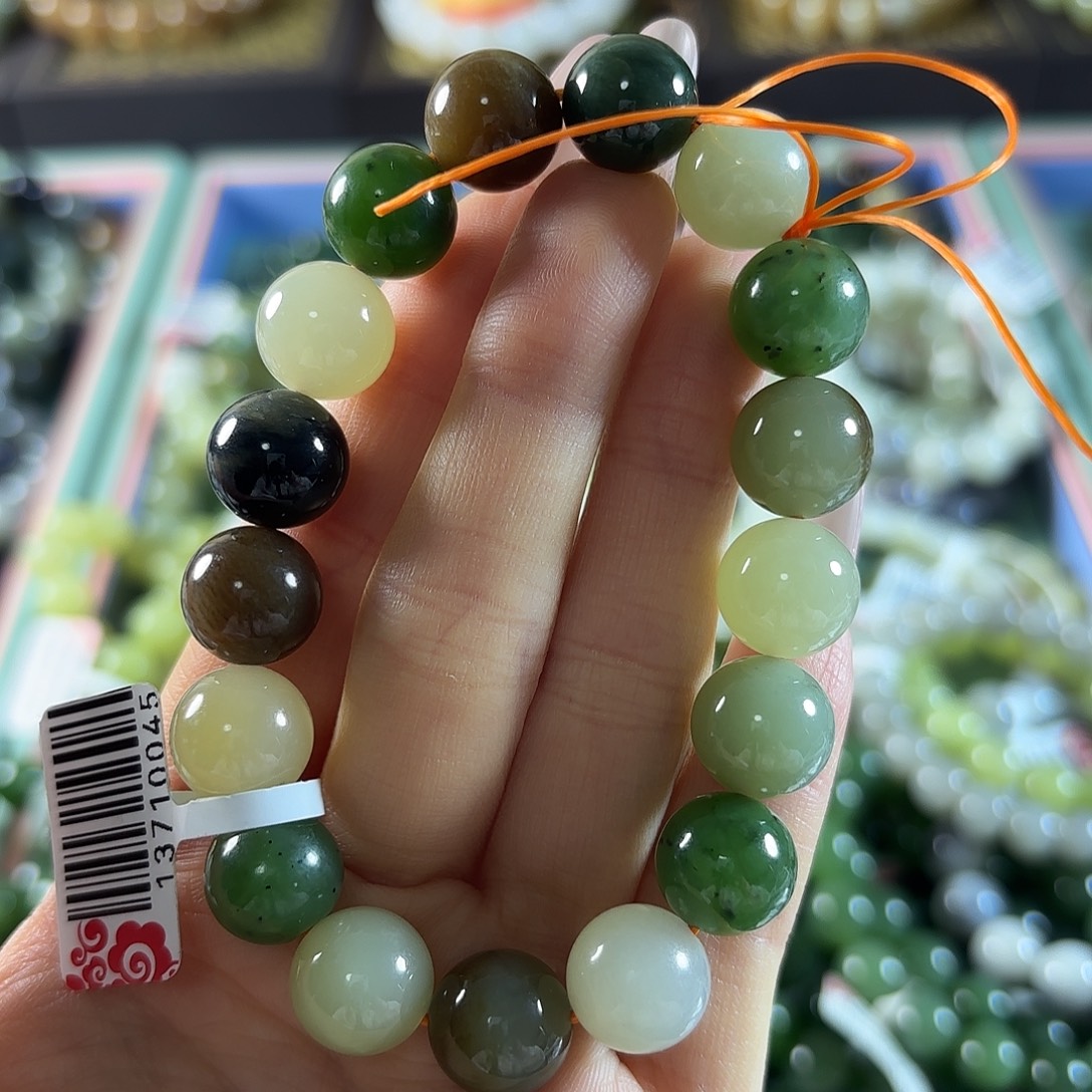 和田玉未镶嵌手链174