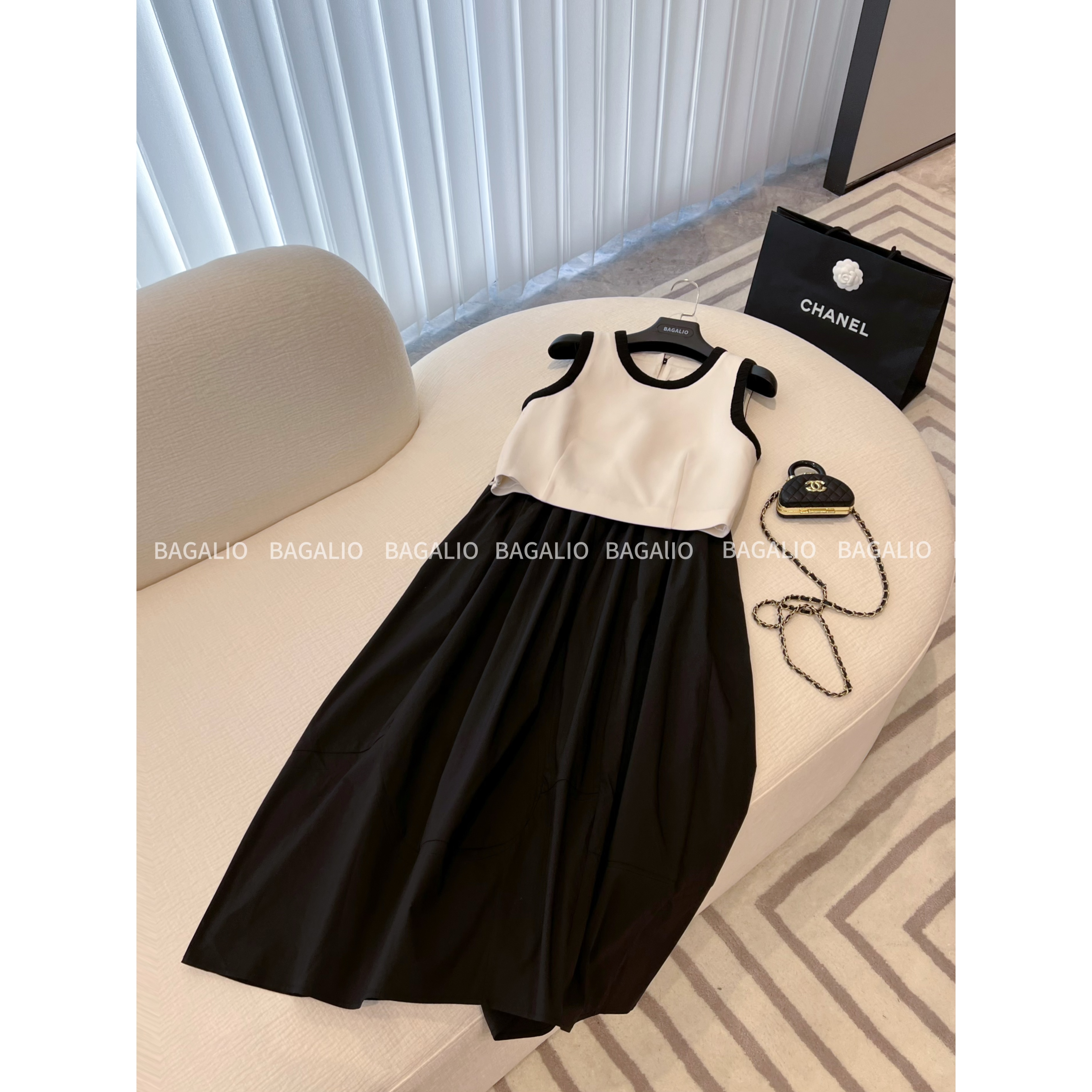 【BAGALIO】夏季单品时尚 撞色醋酸上衣 2818