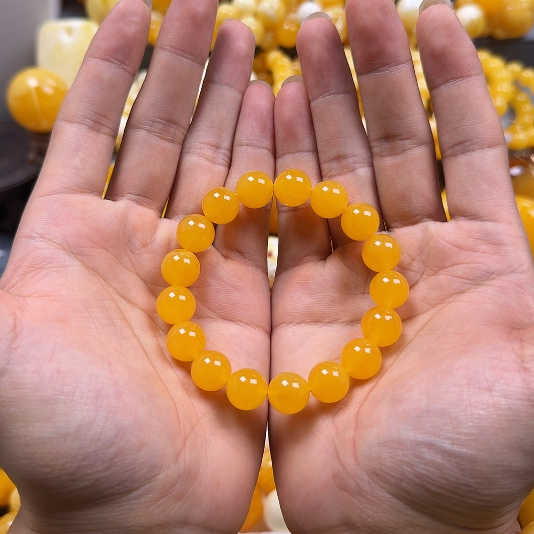 琥珀珠宝奇石未镶嵌同料12mm