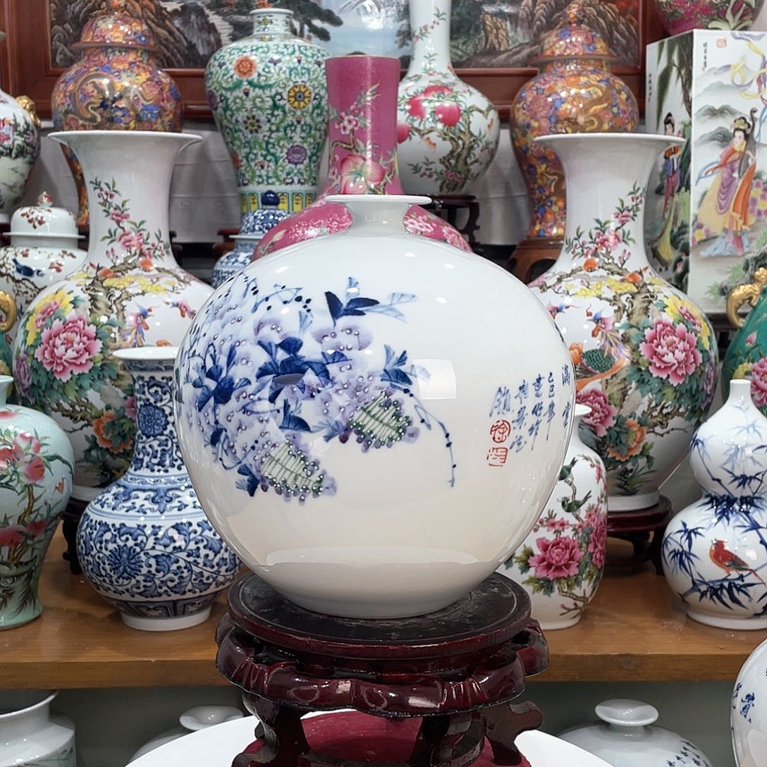 粱***摆件陶景德镇的陶瓷