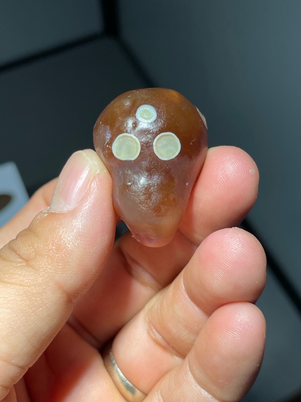 猴首—阿拉善银根花点，有三个眼睛。