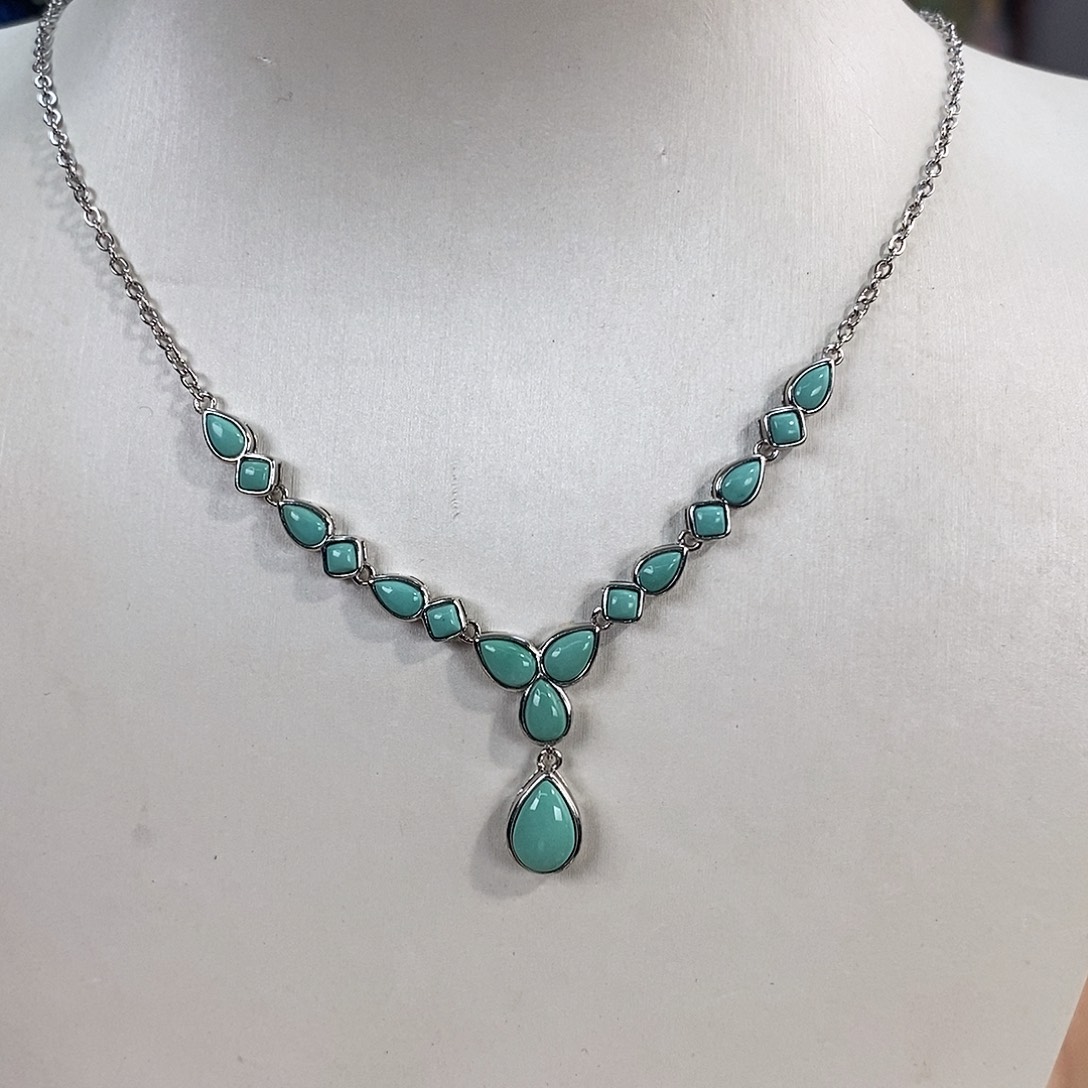 绿松石银S925镶嵌珠宝奇石