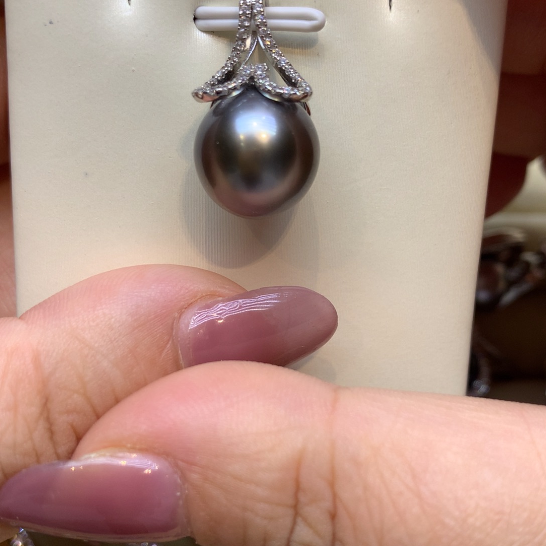 颈饰银S925镶嵌海水珍珠