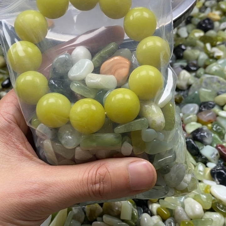 蛇纹石玉鱼缸石未镶嵌
