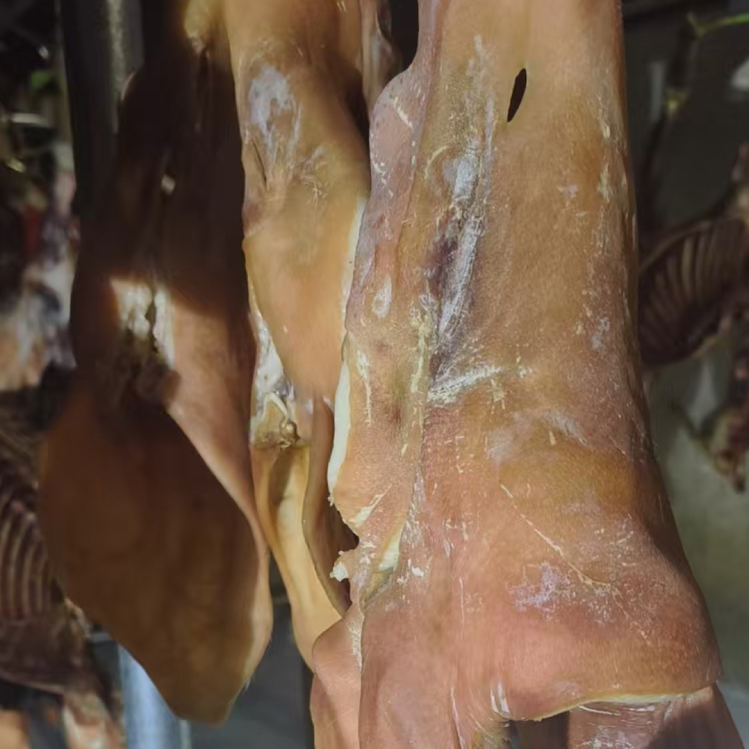 安徽本地猪肉自然风干猪脸肉
