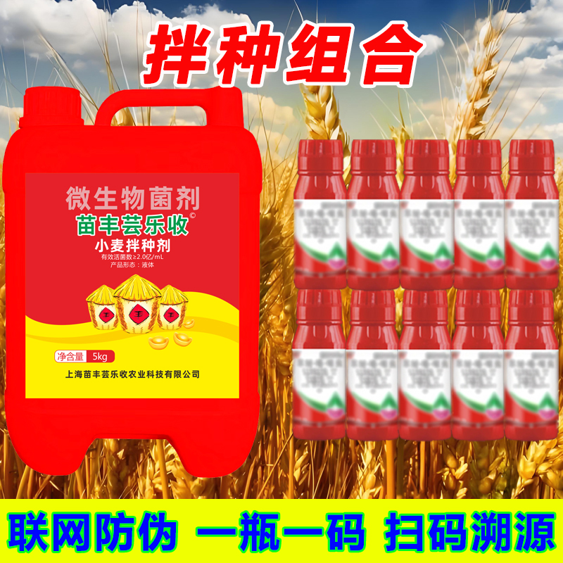 【苗丰芸乐收】微生物菌剂大桶装种子拌种组合小麦大蒜花生油菜使用