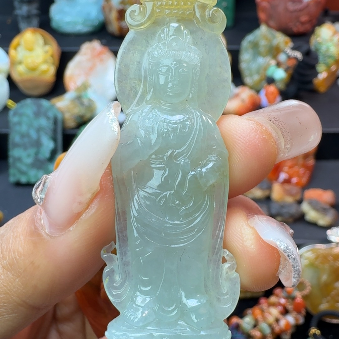 翡翠未镶嵌颈饰翡翠挂件