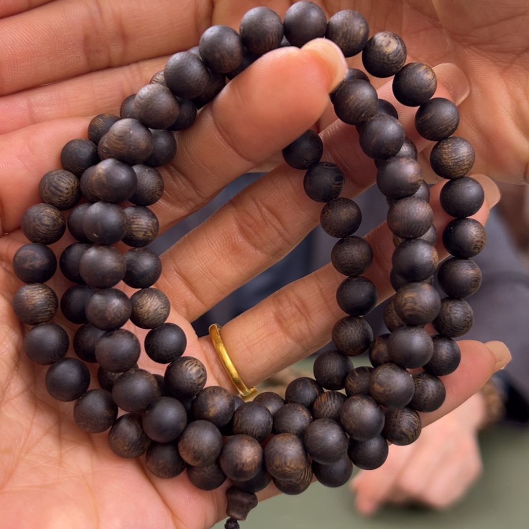 沉香手串海南流油王沉水卡8/38g多圈