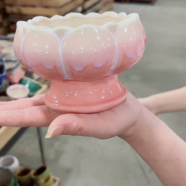 有孔.凑满10元发货多肉陶瓷花盆！