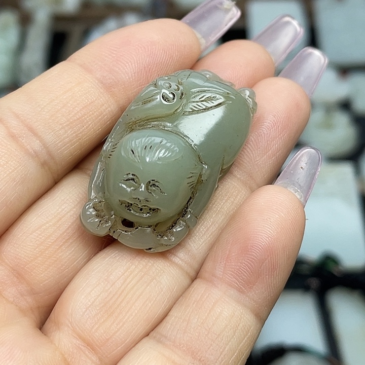 和田玉未镶嵌挂件