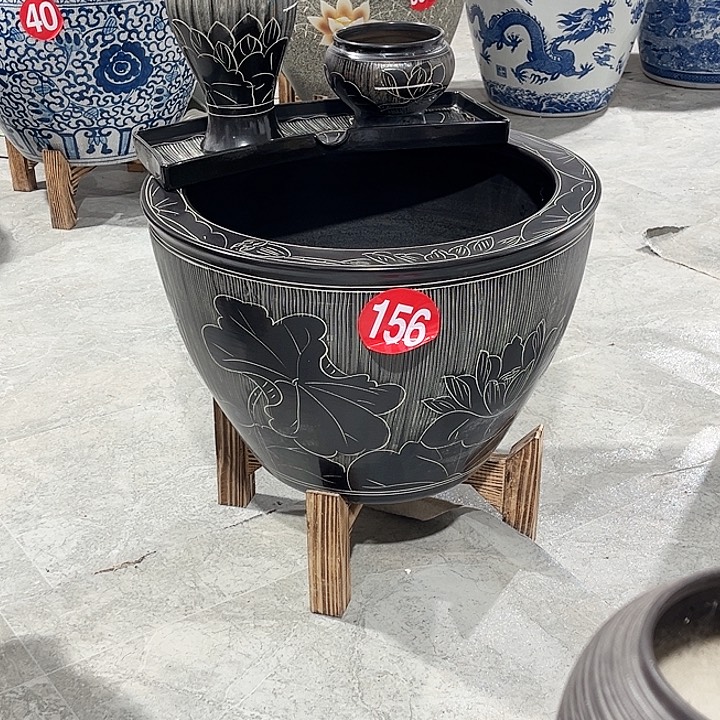 景德镇陶瓷鱼缸艺术直径62厘米高42厘米