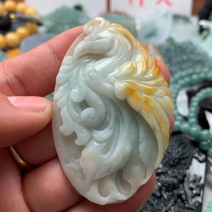 翡翠颈饰未镶嵌保真天然a货翡翠