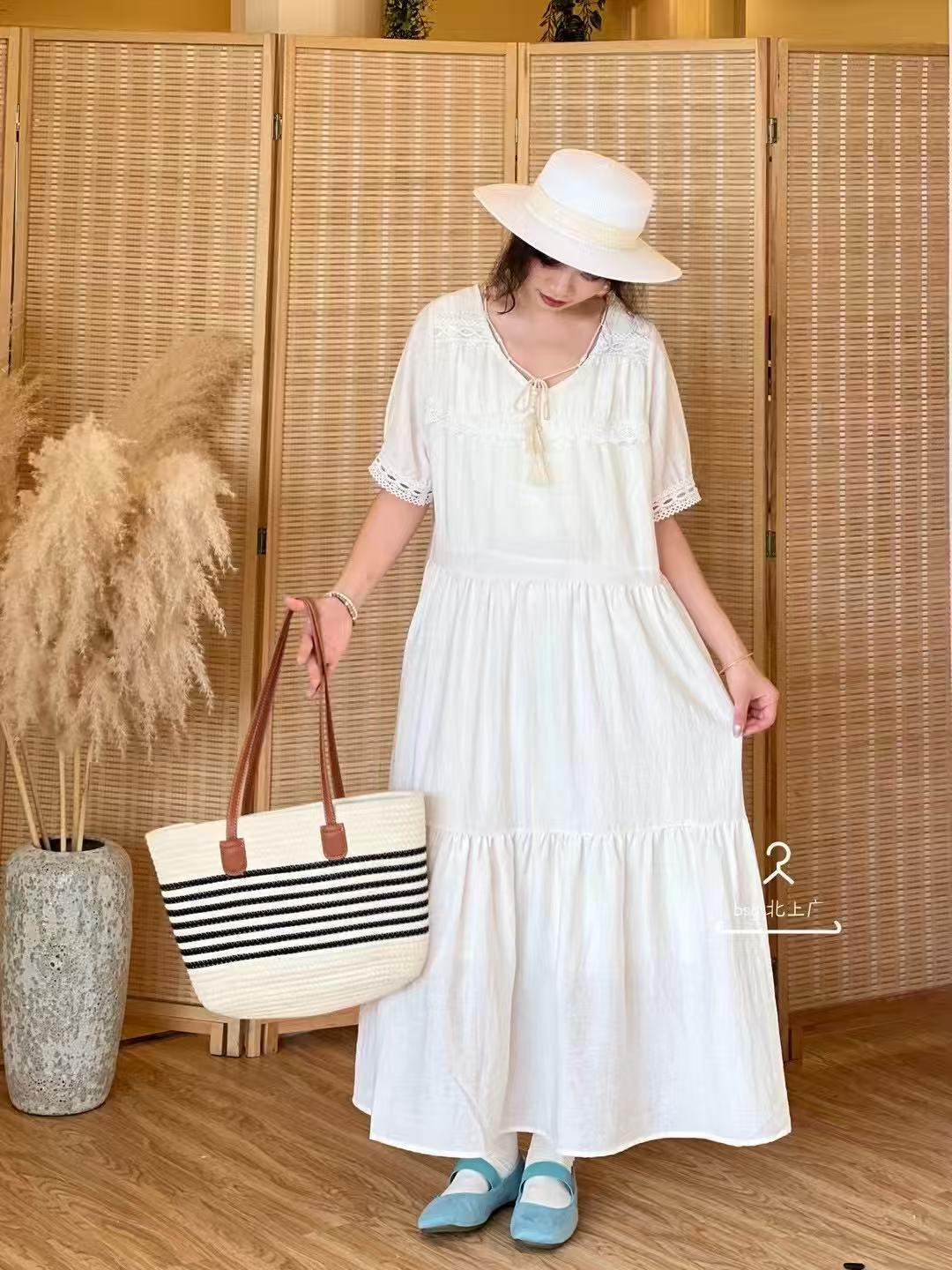 韩版甜美蕾丝花边连衣裙88369