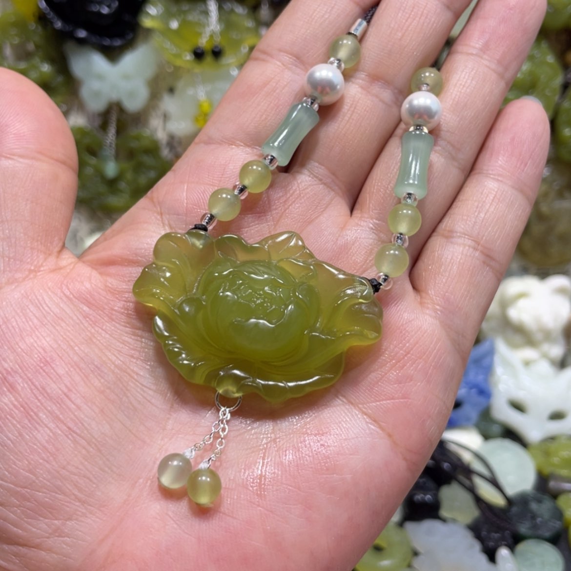 【闪购商品】岫玉颈饰未镶嵌10吊坠