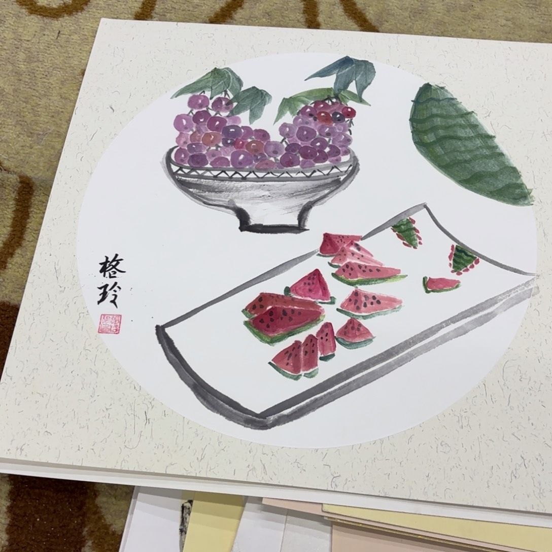 国画38-38卡纸作品艺