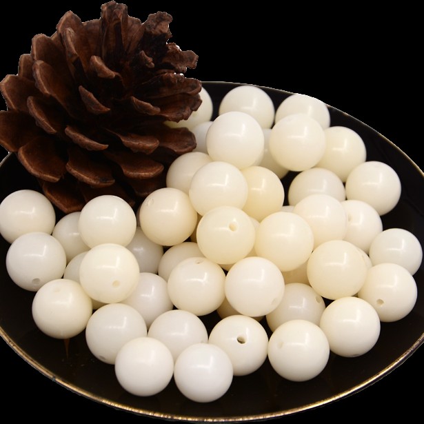 14mm白玉菩提圆珠散珠散籽精抛光