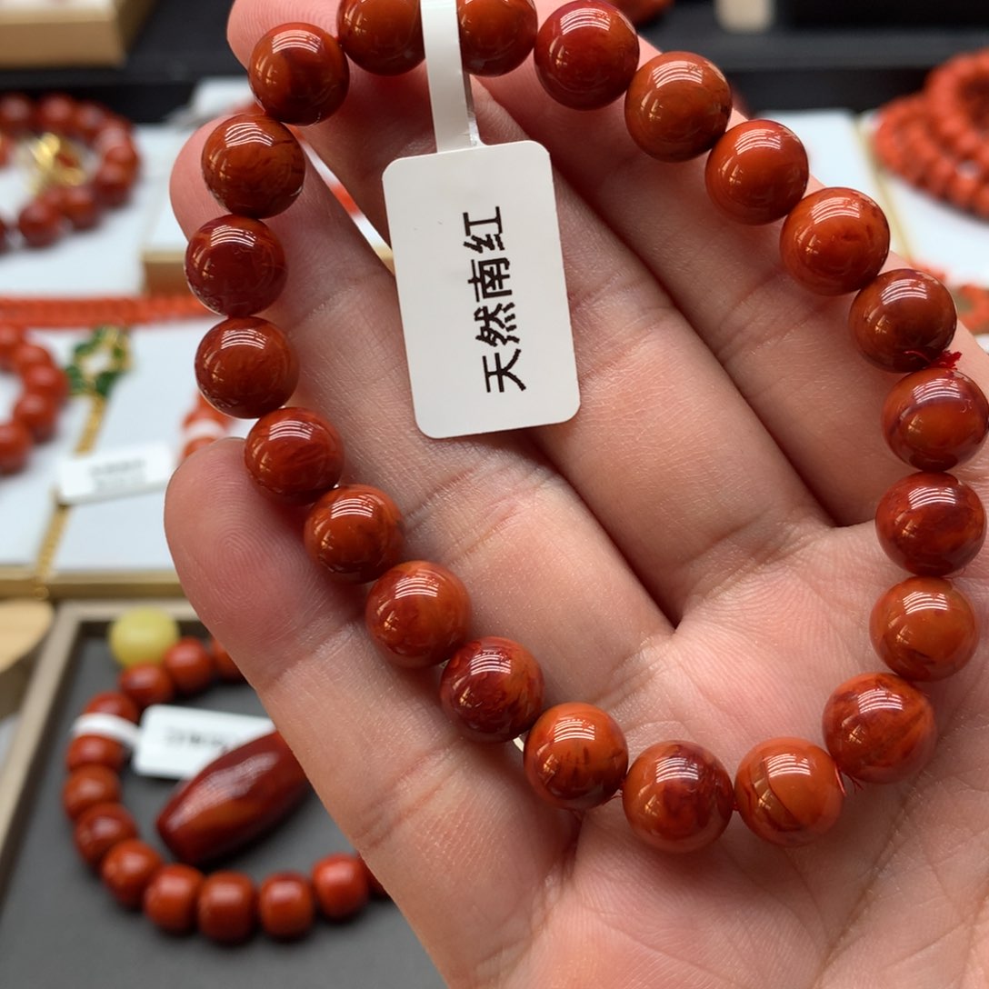 南红玛瑙手链未镶嵌