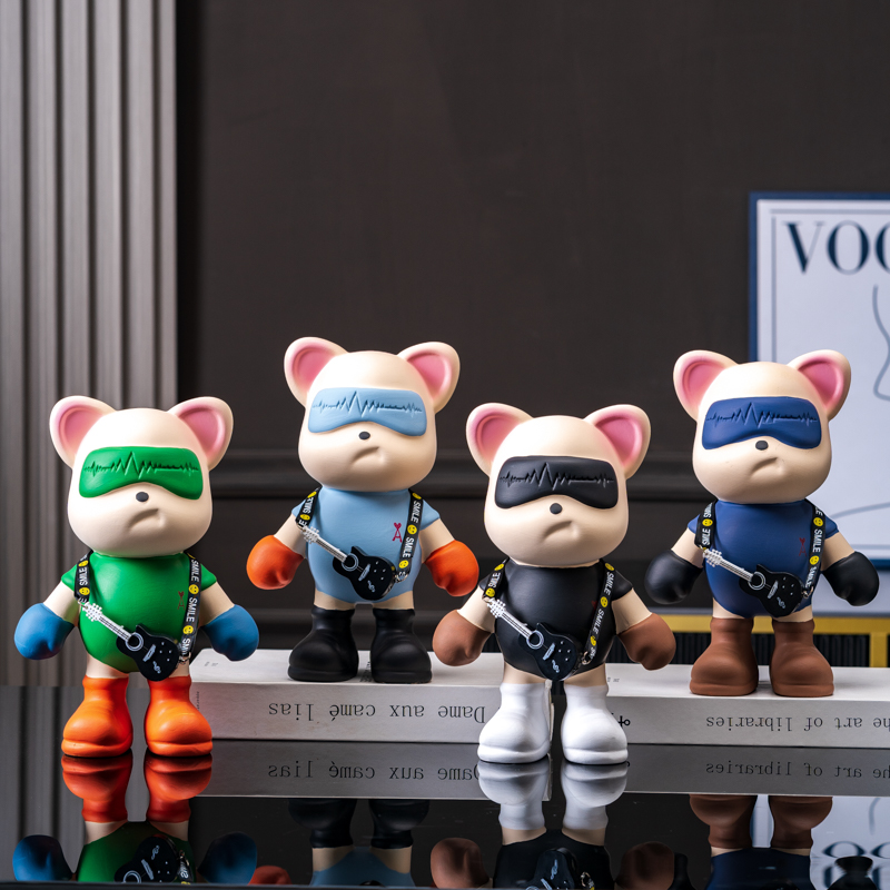 暴力熊家居电视柜摆件客厅玄关酒柜拽拽熊存钱罐储蓄罐卡通装饰品